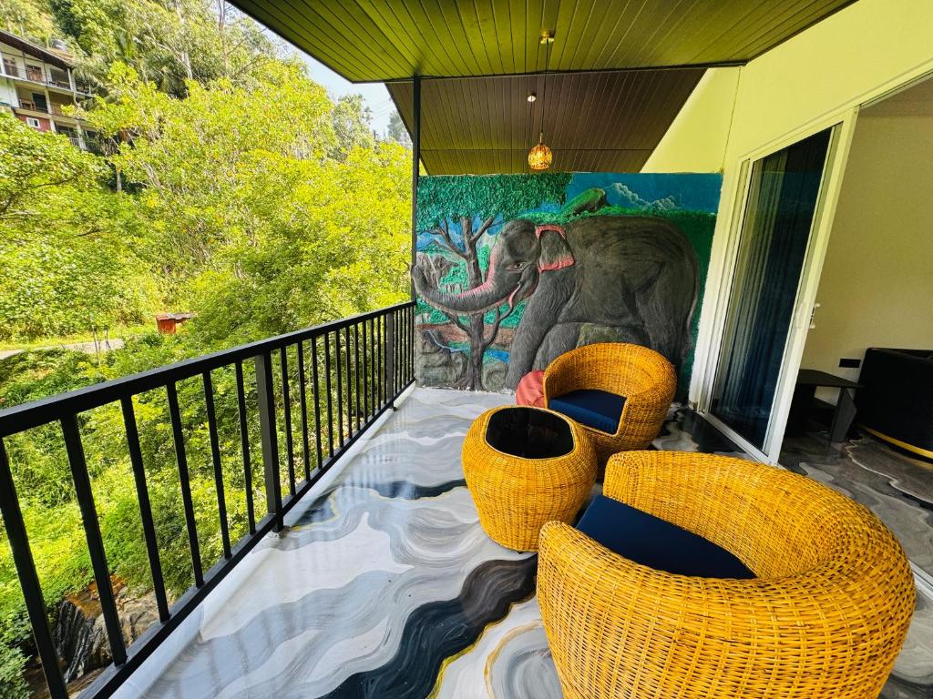 Balkón nebo terasa v ubytování River Splendour Home Stay