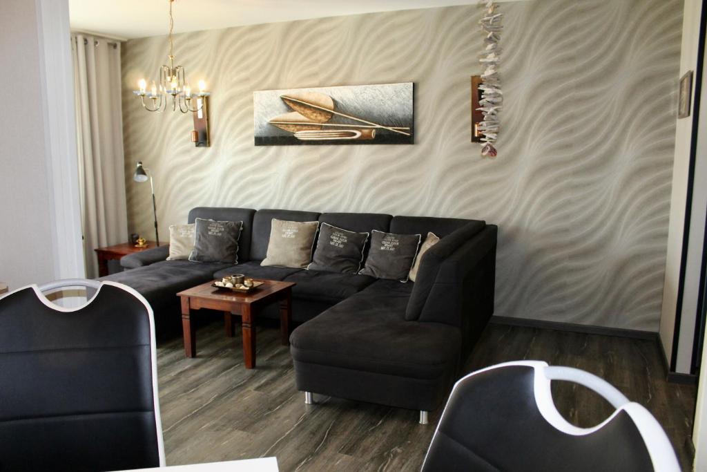 Χώρος καθιστικού στο Appartement Seedeich