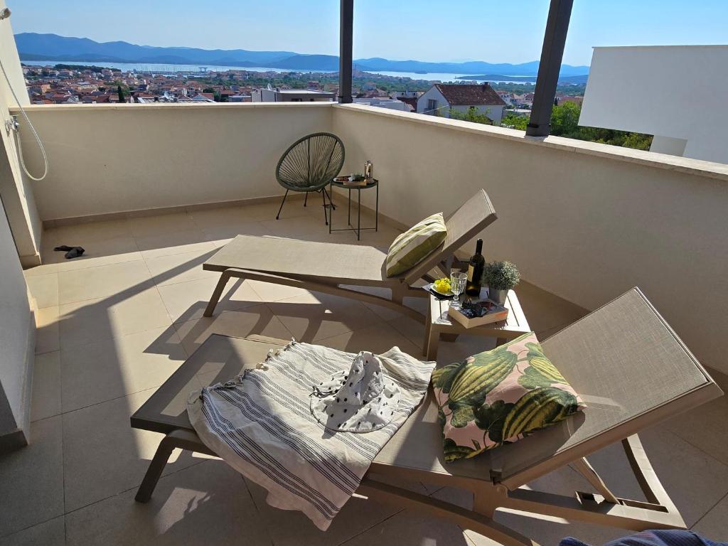 Balkón alebo terasa v ubytovaní Penthouse SeaByMe with 2 Terraces