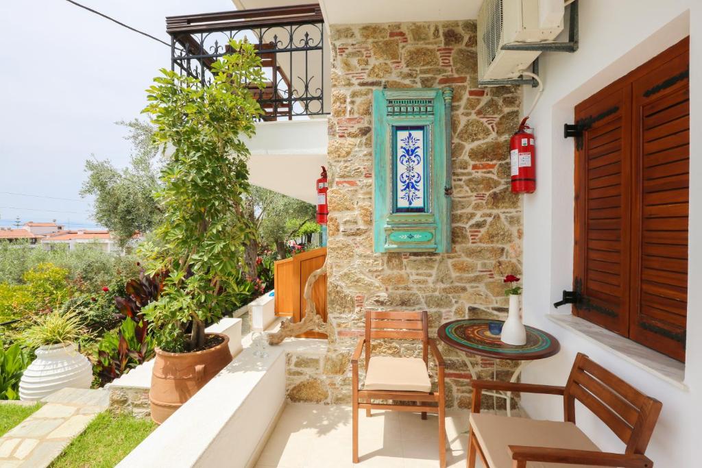Balkón nebo terasa v ubytování Studios Villa Eleni