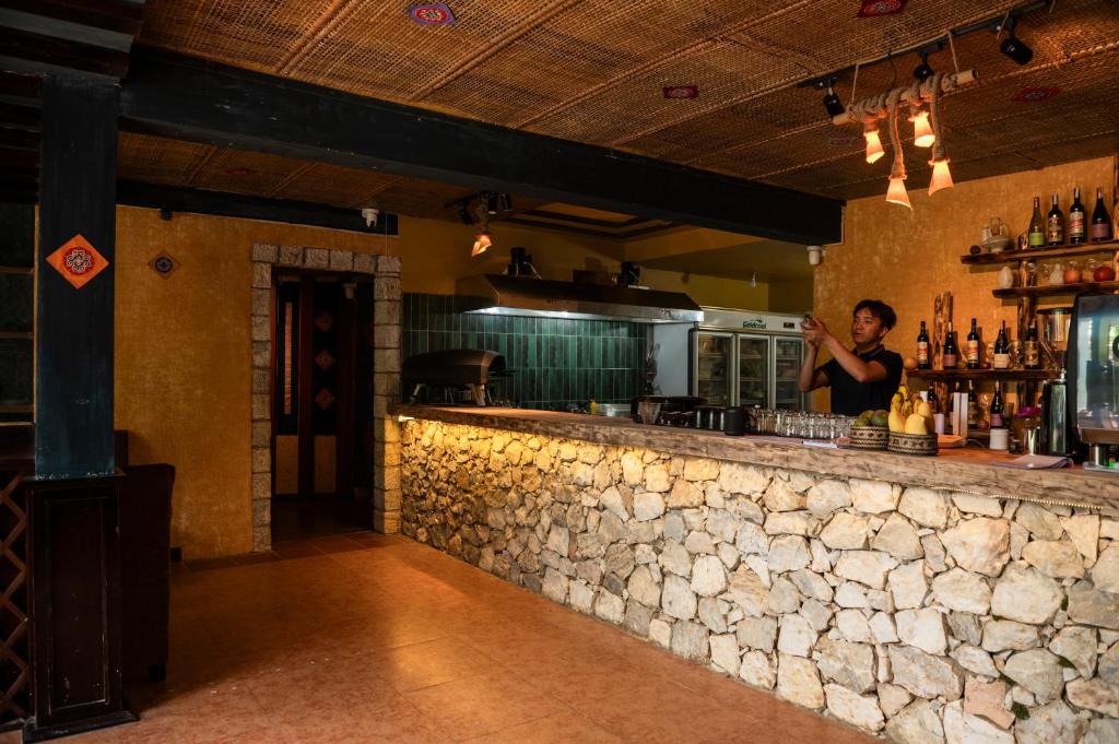 Lounge nebo bar v ubytování Sapa Elegance Hotel