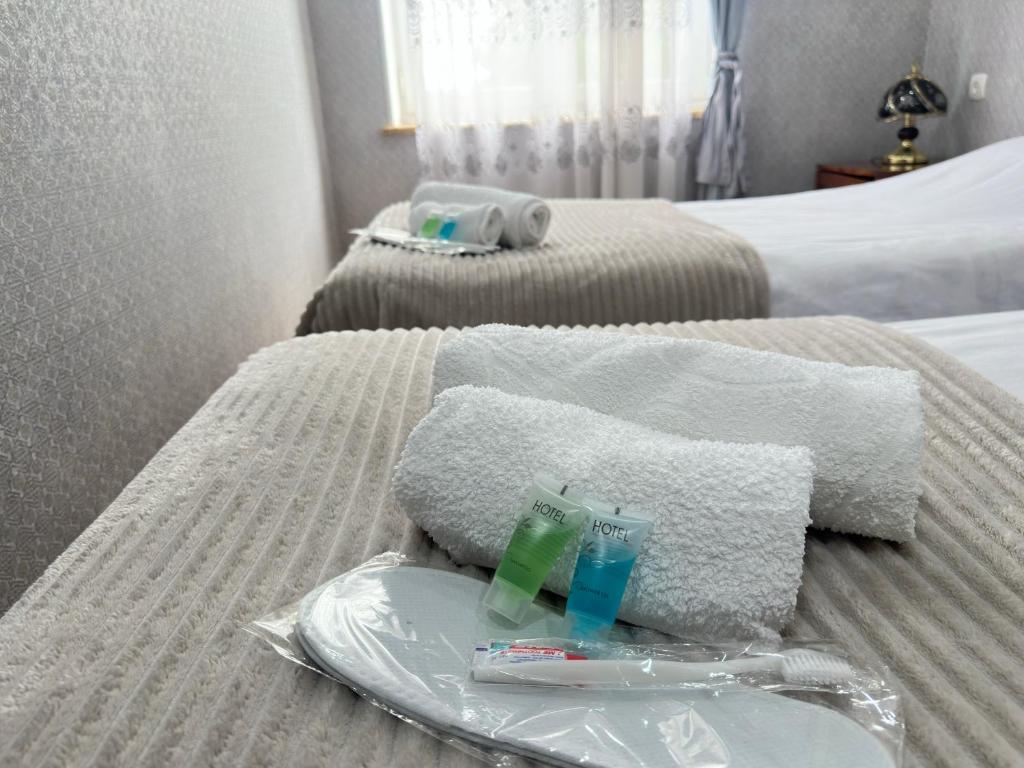 Voodi või voodid majutusasutuse Chkalovka Guest House With Sevan View toas