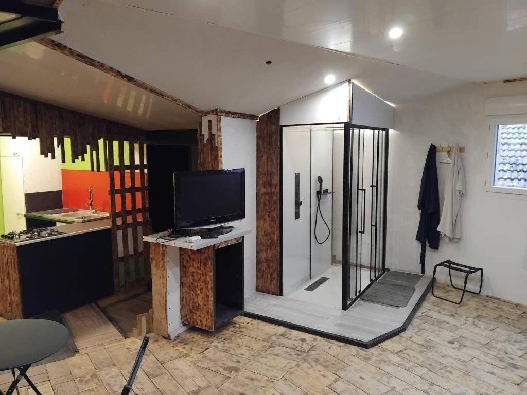 Kuchyň nebo kuchyňský kout v ubytování studio parc du Vercors