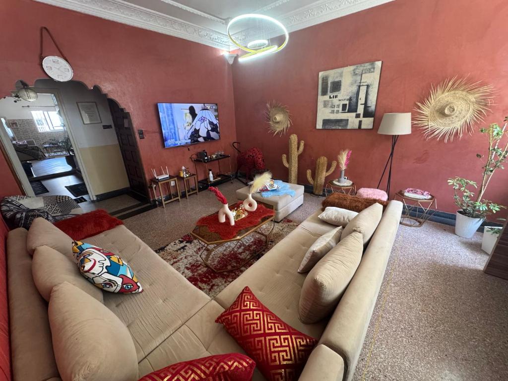 Χώρος καθιστικού στο Le belvédère