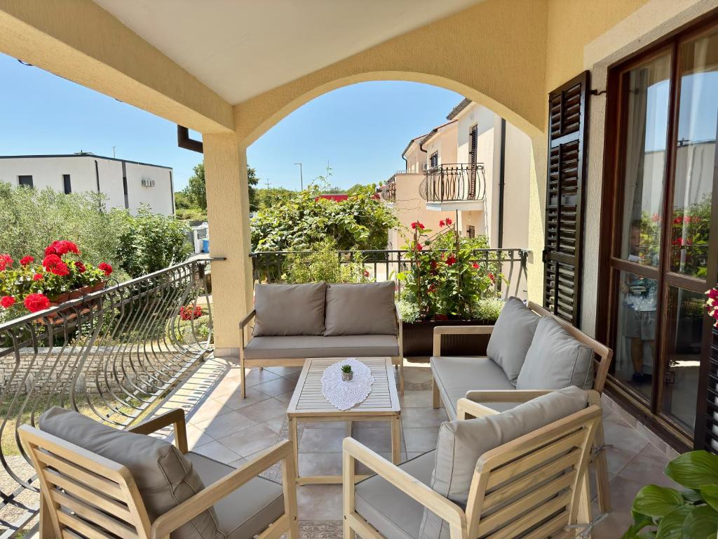 Balkón nebo terasa v ubytování Apartman Ostrea ***