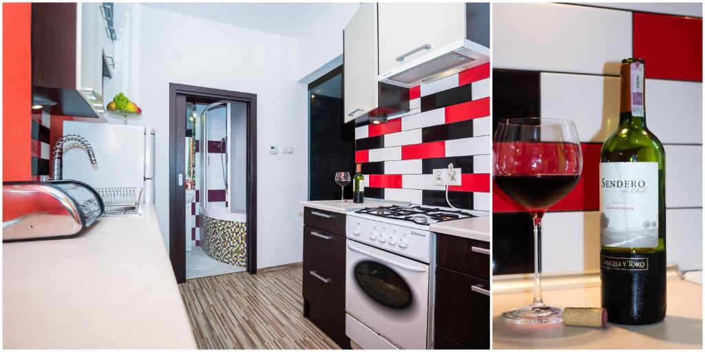 Kuchyňa alebo kuchynka v ubytovaní Apartament Sopot Kamienny Potok