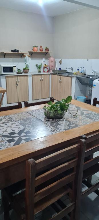 مطبخ أو مطبخ صغير في Casa do Bougainvillea Mundaú-Trairi-Ce