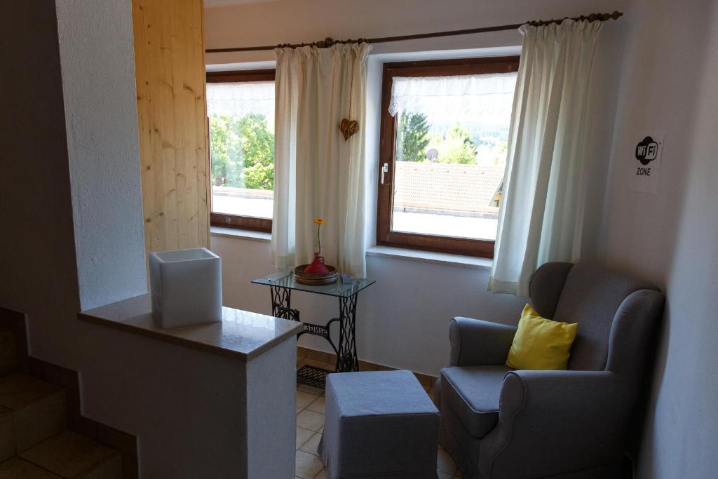 Posezení v ubytování Haus Central