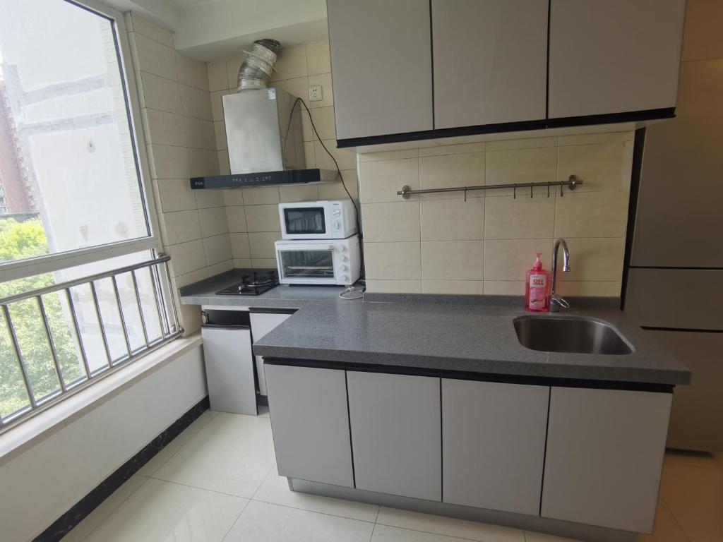 Kuchyň nebo kuchyňský kout v ubytování Capital International Home