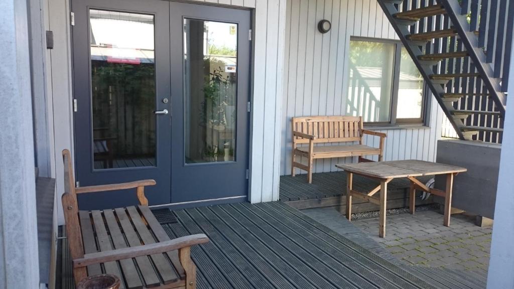 Balkón nebo terasa v ubytování Aisa Accommodation