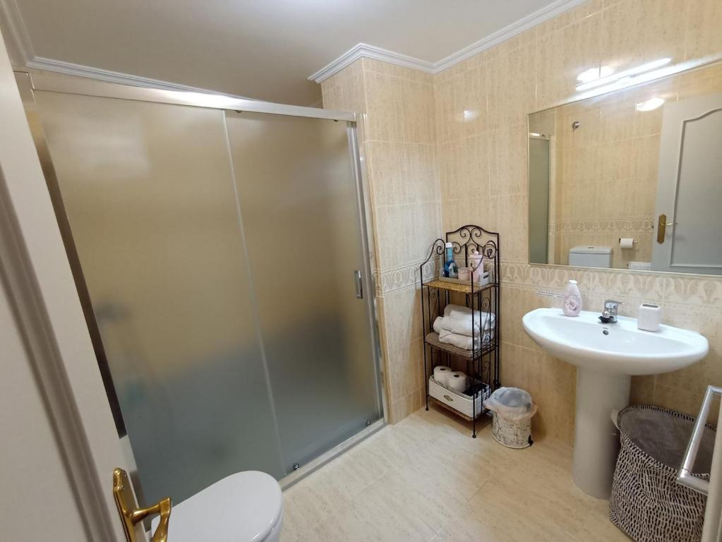 Koupelna v ubytování Estrella Mudejar apartment