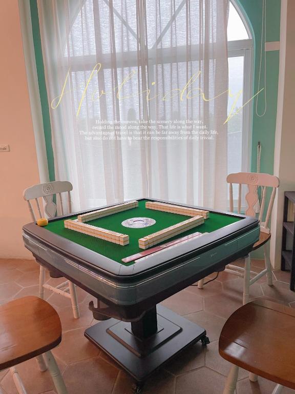 Ein Billardtisch in der Unterkunft Ding Shian B&B
