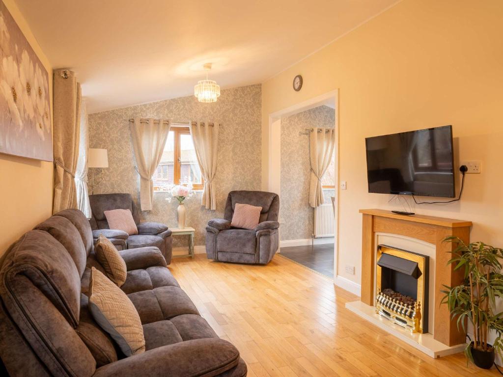 TV/trung tâm giải trí tại Elckys Lodge - Hot Tub Retreat Near York