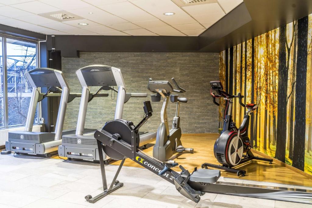 Fitness centrum a/nebo fitness zařízení v ubytování Scandic Elmia