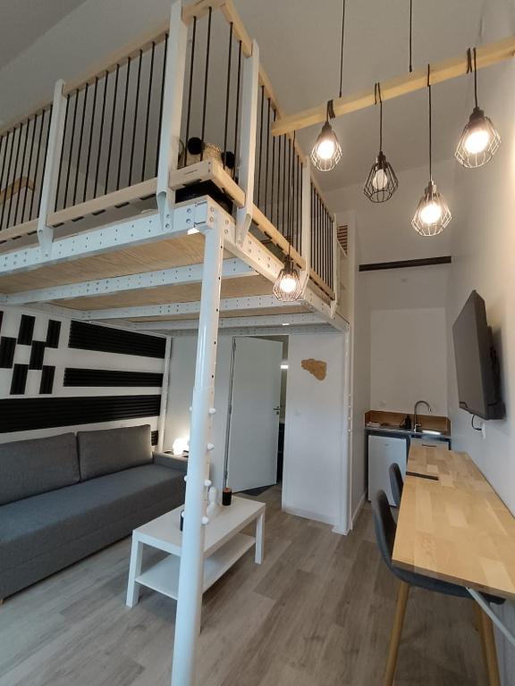 Kuchyň nebo kuchyňský kout v ubytování Mezzanine Clarette