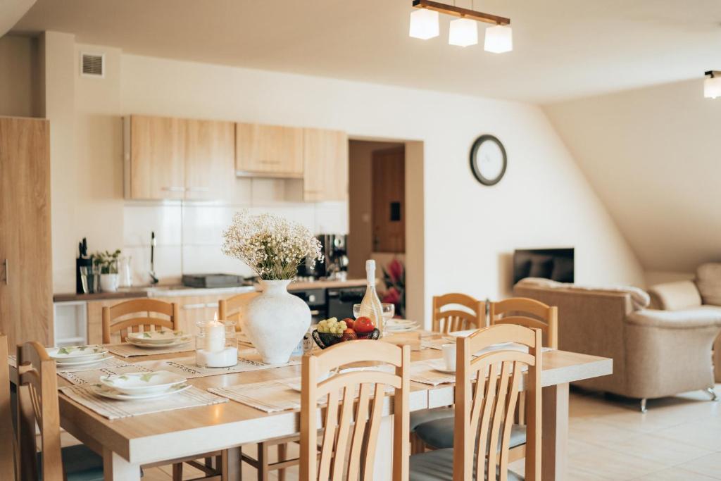 Køkken eller tekøkken på Rodzinny apartament FOLKER