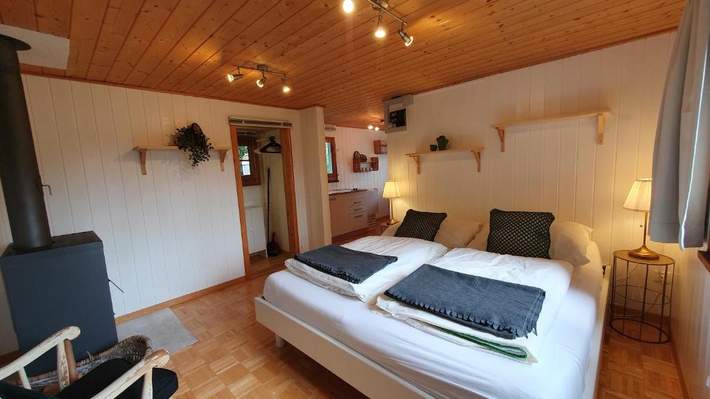 Postel nebo postele na pokoji v ubytování Campingplatz Mittagsspitze