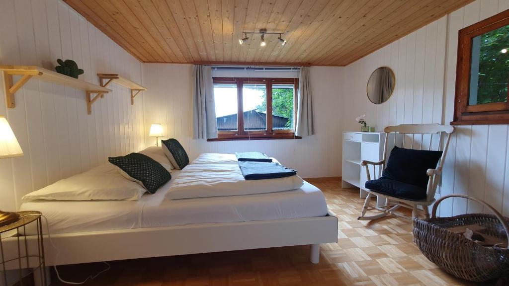Postel nebo postele na pokoji v ubytování Campingplatz Mittagsspitze