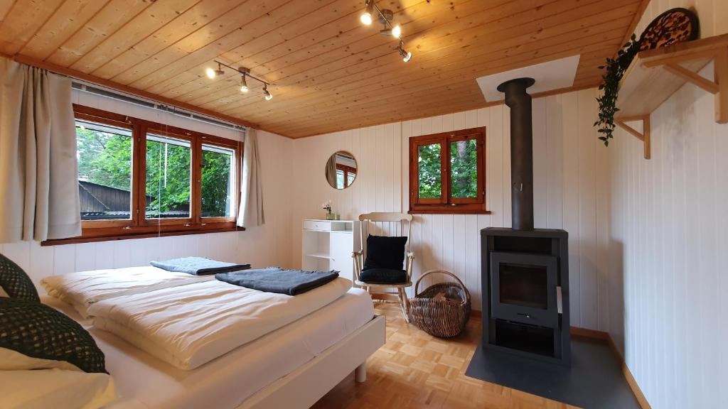 Postel nebo postele na pokoji v ubytování Campingplatz Mittagsspitze