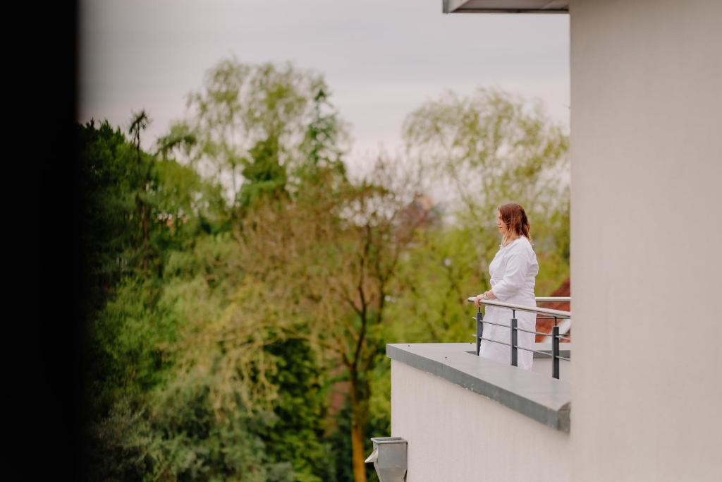Balkón nebo terasa v ubytování LOOKEN INN Lingen by Hackmann
