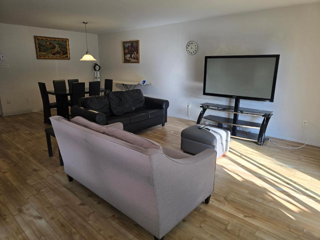 Μια τηλεόραση ή/και κέντρο ψυχαγωγίας στο D's Place Hull Gatineau-Ottawa with Free Parking