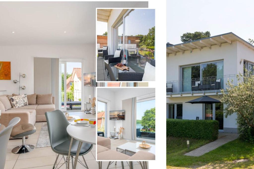 Χώρος καθιστικού στο Ferienwohnung Krebssee Idyll 2