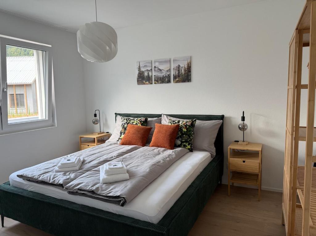 Postel nebo postele na pokoji v ubytování SimpleVibes I Lucerne I Andermatt I Nature I Family