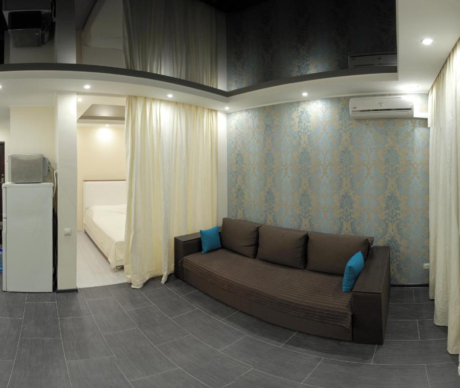 Χώρος καθιστικού στο Studio at Tsentralnyi Prospekt