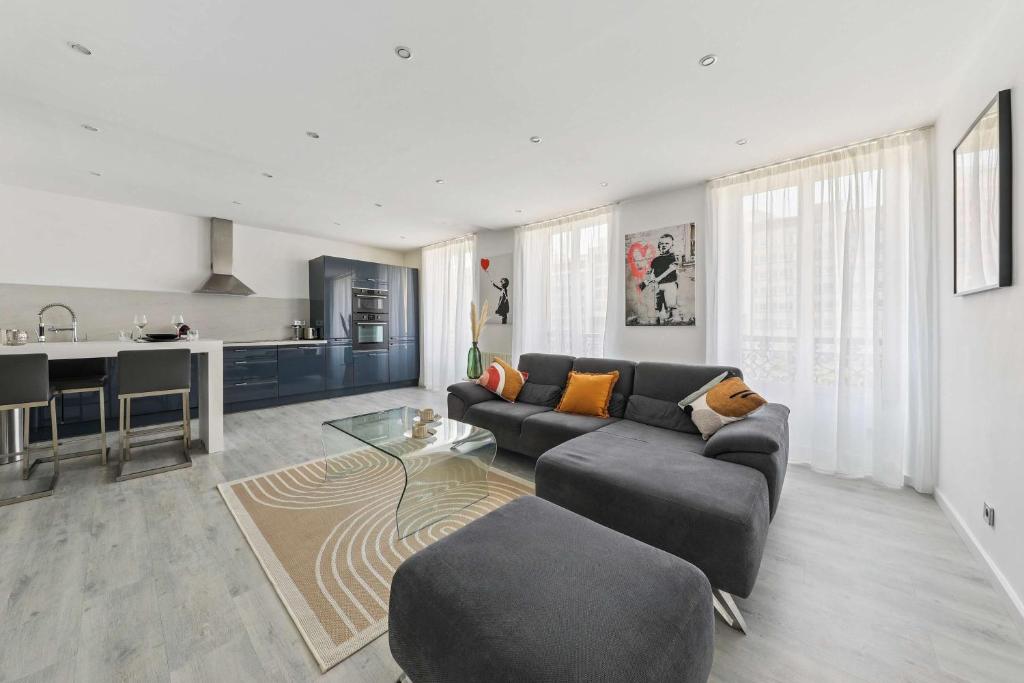 Χώρος καθιστικού στο Charmant appt 1BR 2P Neuilly-sur-Seine