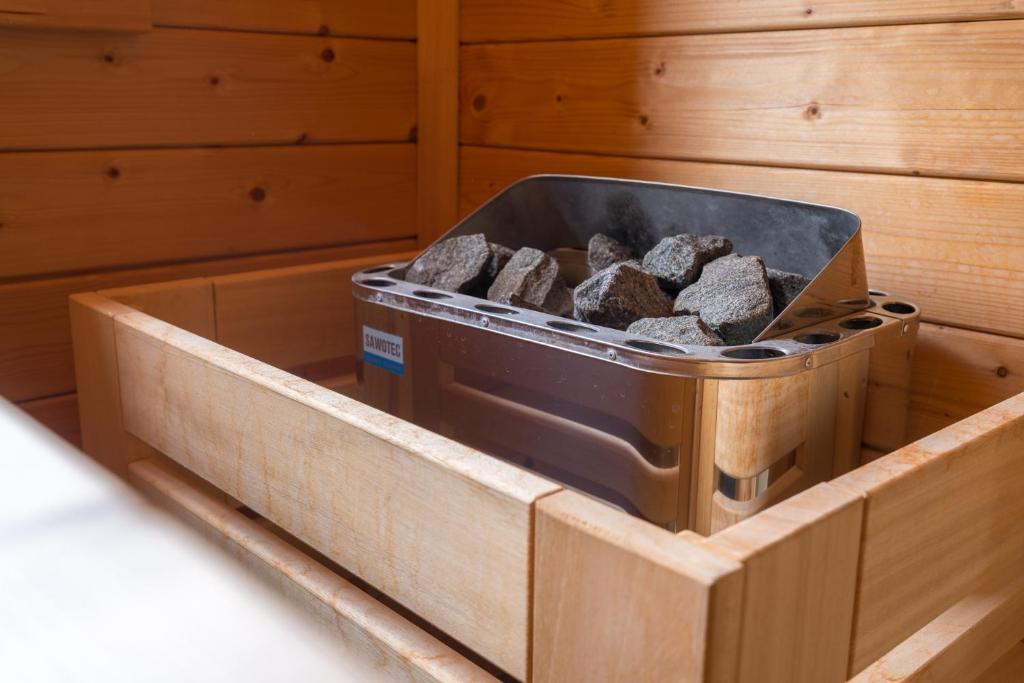 Grundriss der Unterkunft Ferienpark Rübezahl am Müggelsee, Haus 21 Efeu mit eigener Sauna, idealer Ort für Natur- und Erholungssuchende, für Radfahrer, Familien mit Kindern und Hundeliebhaber