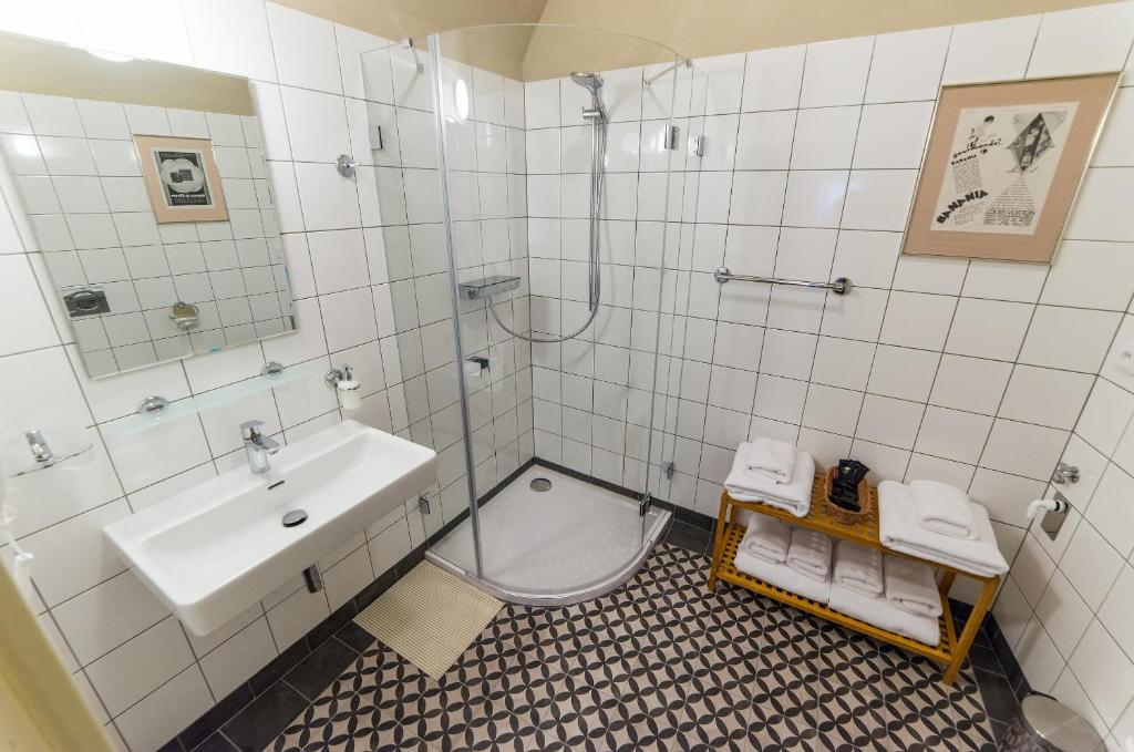 Koupelna v ubytování Latrán 43 apartments