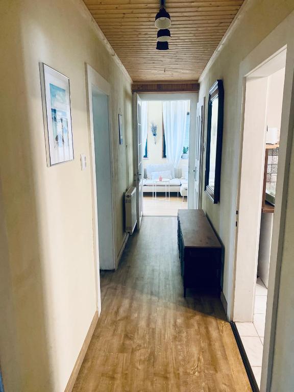 Postel nebo postele na pokoji v ubytování Szélcsend Apartman