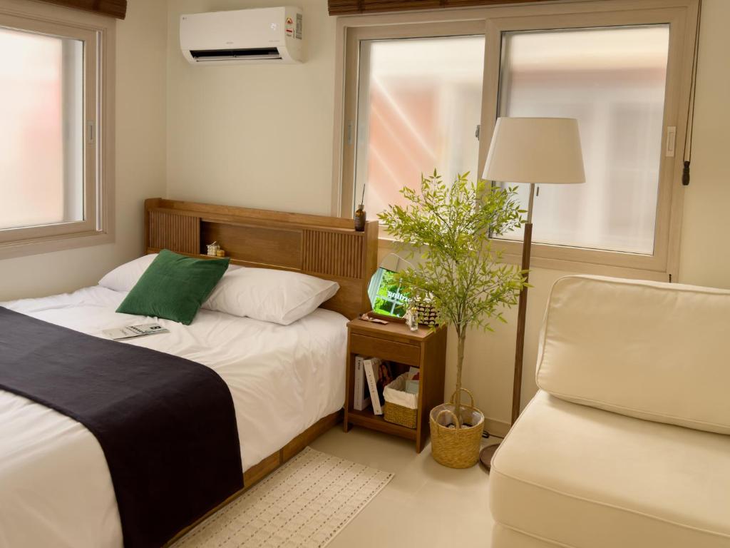 Katil atau katil-katil dalam bilik di Namsan Stay