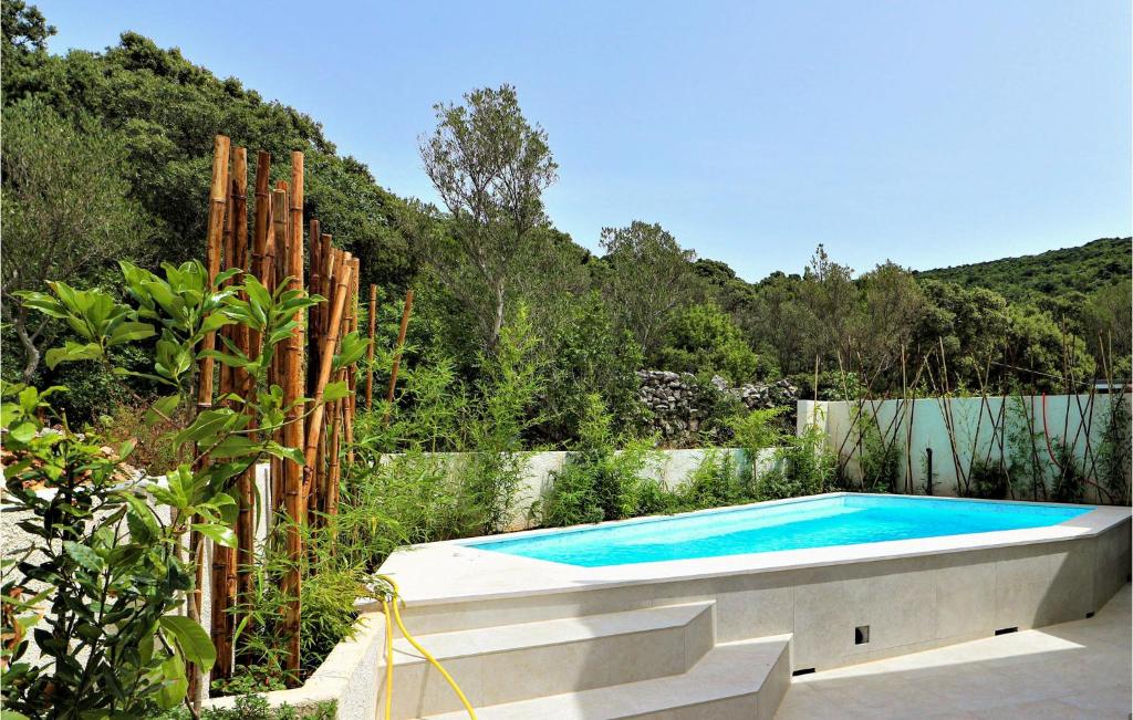 a swimming pool in the middle of a garden at Awesome Home In Miholascica in Miholašćica