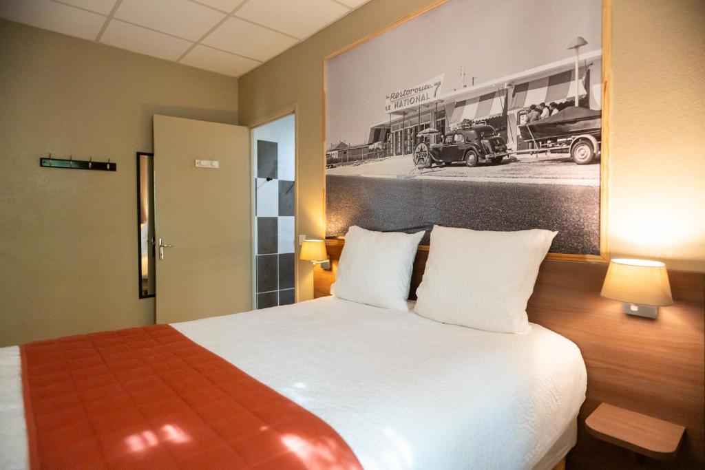 Logis Hôtels Restaurant La Pause Rn7 Montélimar Nord - Double Room