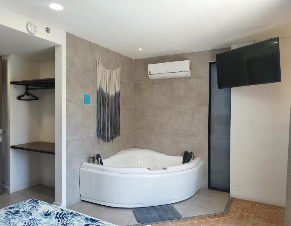 Koupelna v ubytování Hotel Macaw Cúcuta