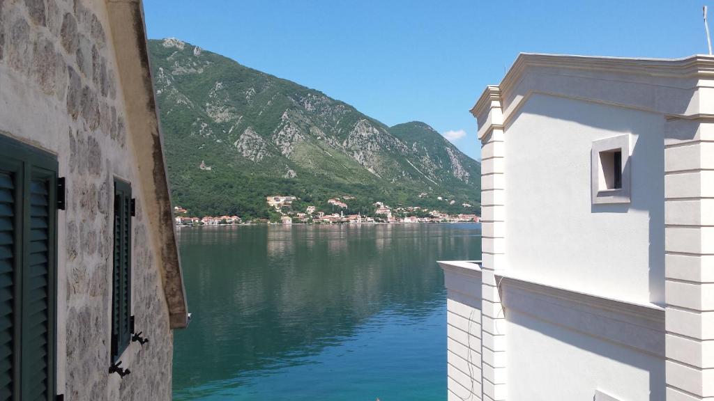 a view of a body of water from a building at Apartmani Jasmina in Kotor