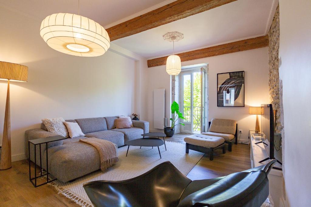 Posezení v ubytování Appartement Aux Portes Du Vercors