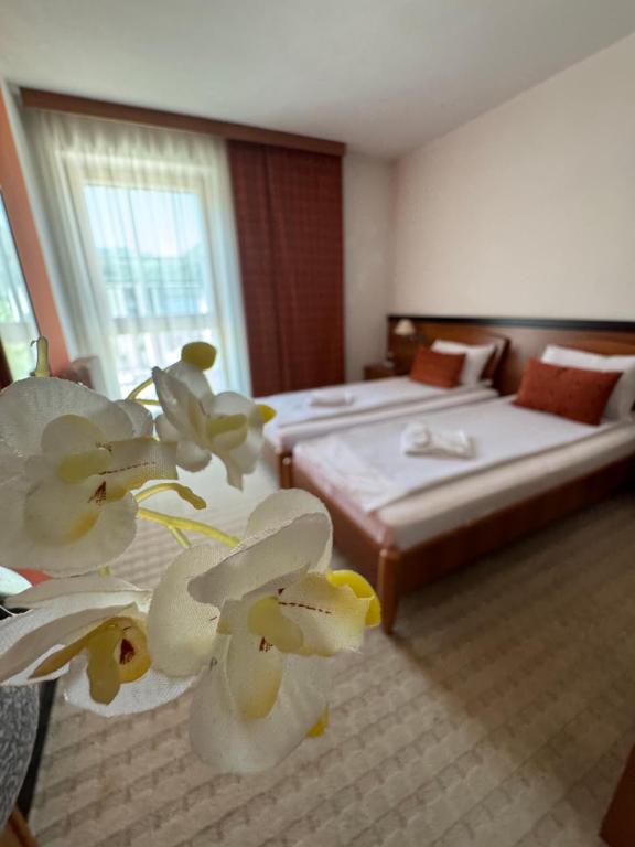 Postel nebo postele na pokoji v ubytování Hotel Petar