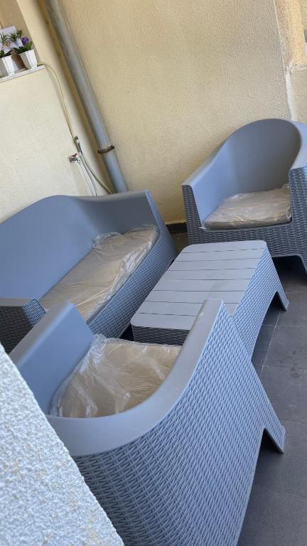 Posezení v ubytování Spacieux Appartement a 2pas a la plage