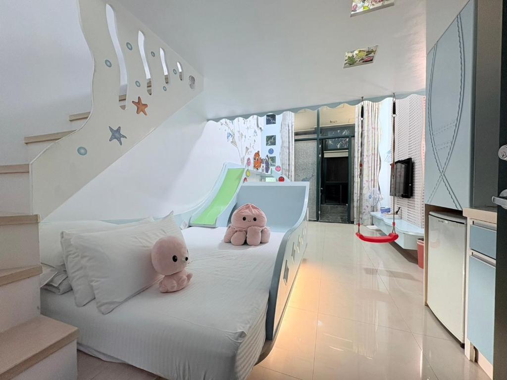 Køkken eller tekøkken på Qing Tang Hot Spring B&B