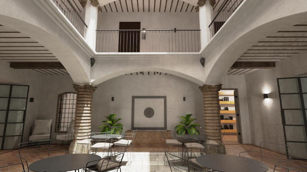 Χώρος καθιστικού στο Hotel Boutique Casona de los Rebolledo