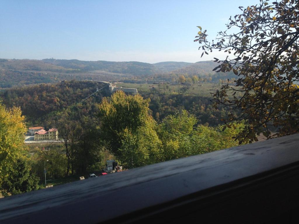 a view of a road with trees in the distance at Tipografov View Guest House in Veliko Tŭrnovo
