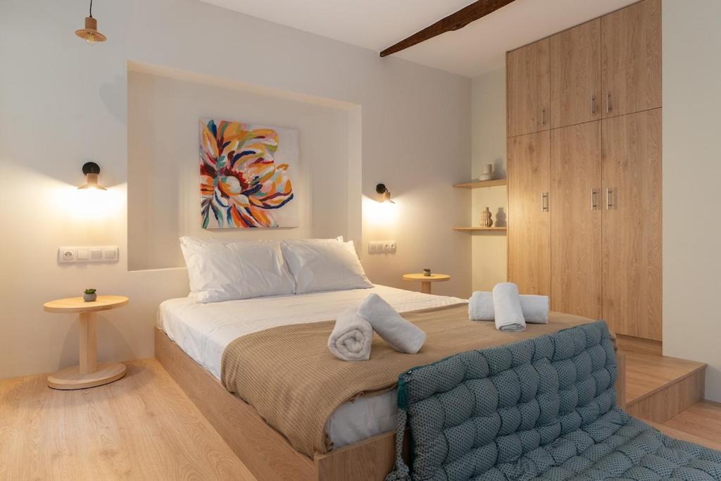 Giường trong phòng chung tại Sea & Salt Boutique Apartment 1