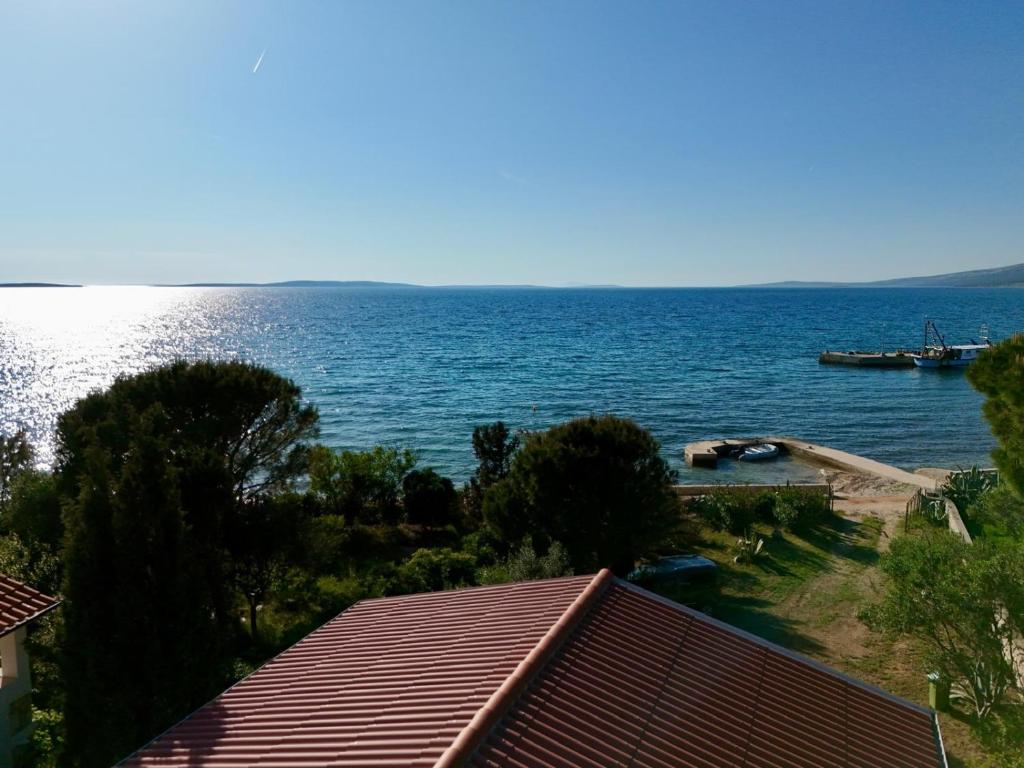 a view of a large body of water at Apartment More in Košljun