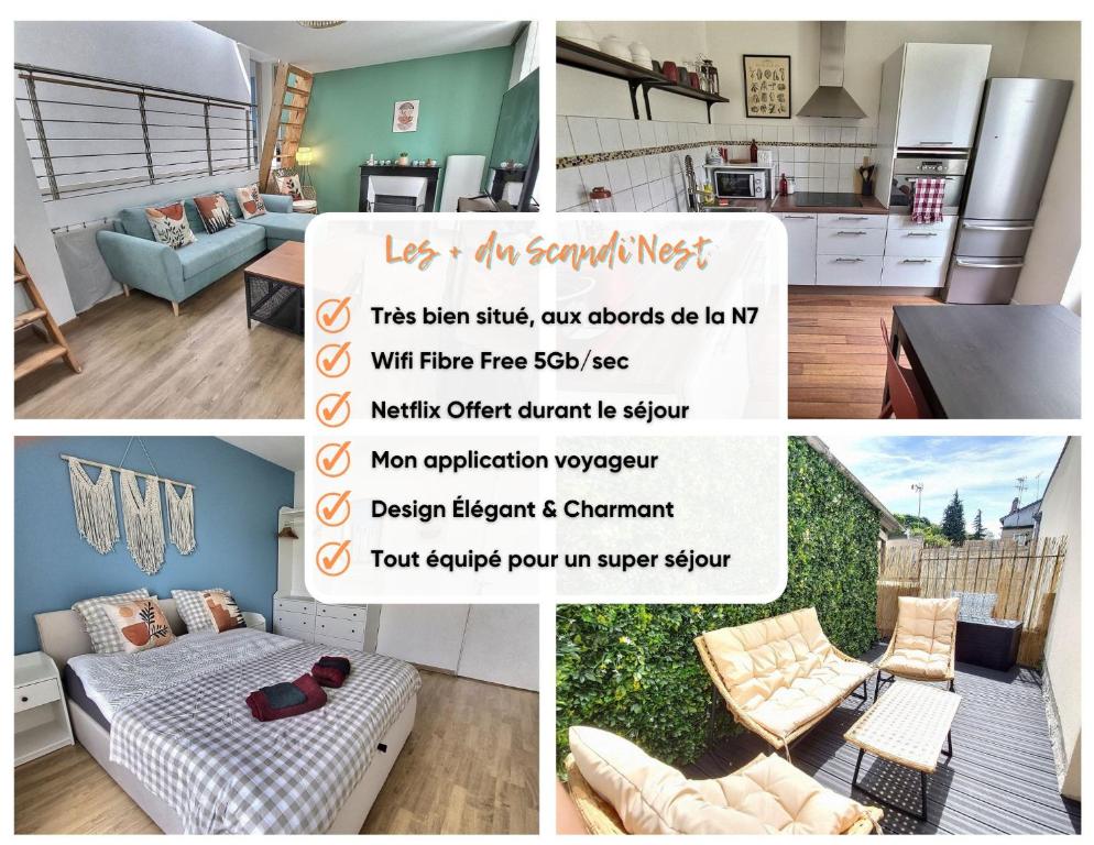 Ruang duduk di Scandi'Nest 2 Rooms & Terrace