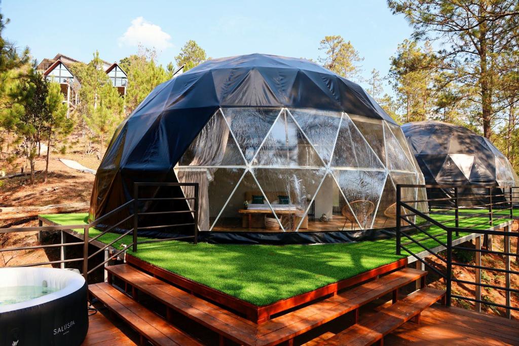 Zahrada ubytování ThauRana Glamping