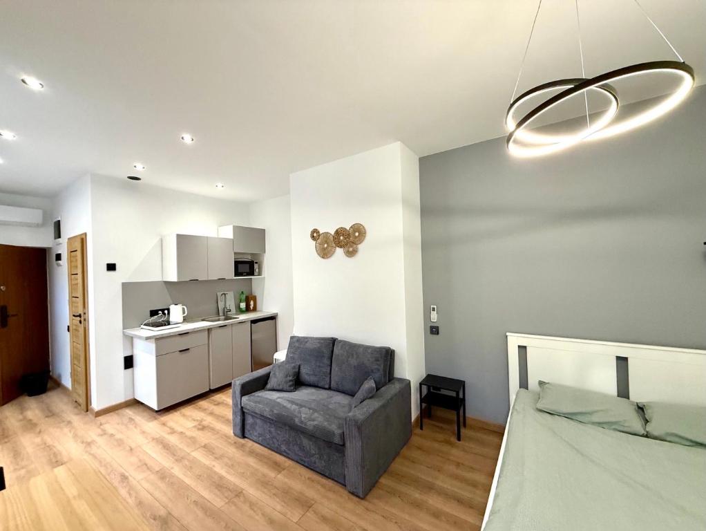 Kuchyň nebo kuchyňský kout v ubytování Quiet Apartments