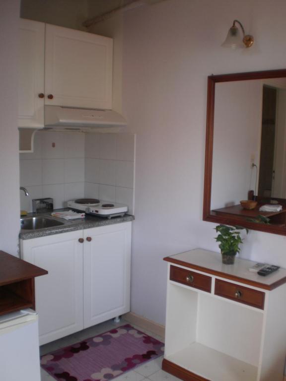 Kuchyň nebo kuchyňský kout v ubytování Aiolos Rooms