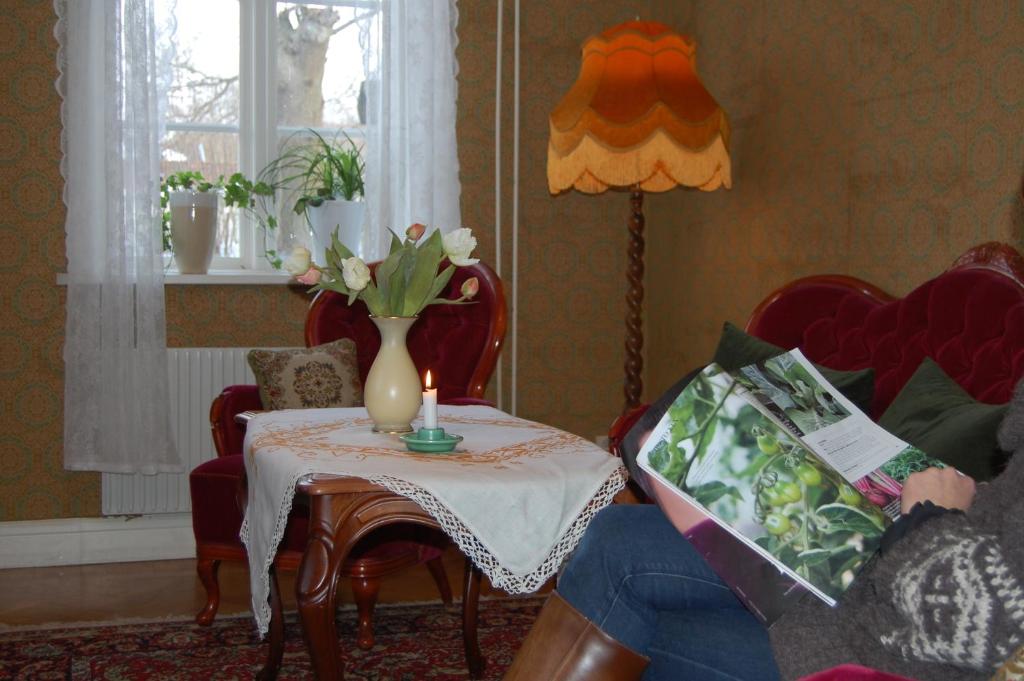 Posezení v ubytování STF Vickleby Bo Pensionat